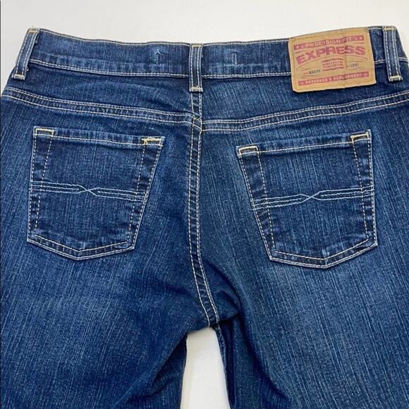 EXPRESS Womens 2R SARULA Boot Cut Blue Jeans - Picture 2 of 3
